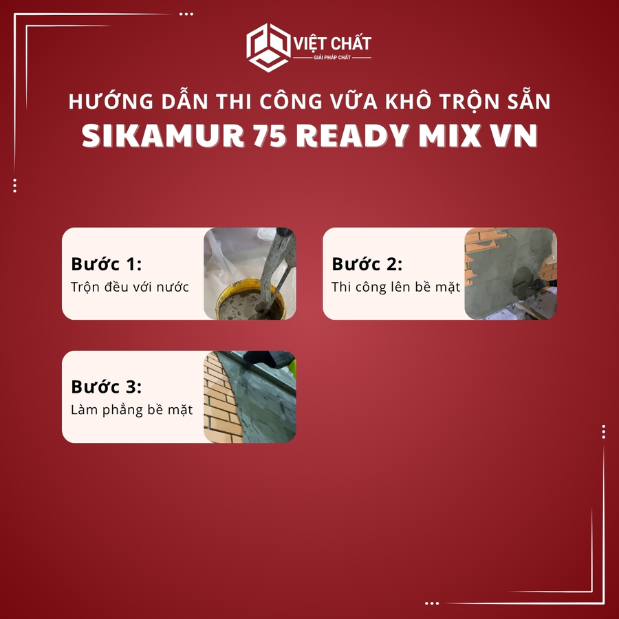 Vữa khô trộn sẵn SikaMur 75 Ready Mix VN