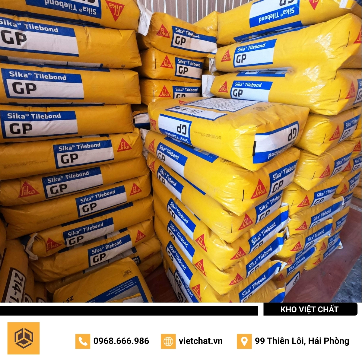 Kho hàng keo dán gạch Sika tại Kho Việt Chất