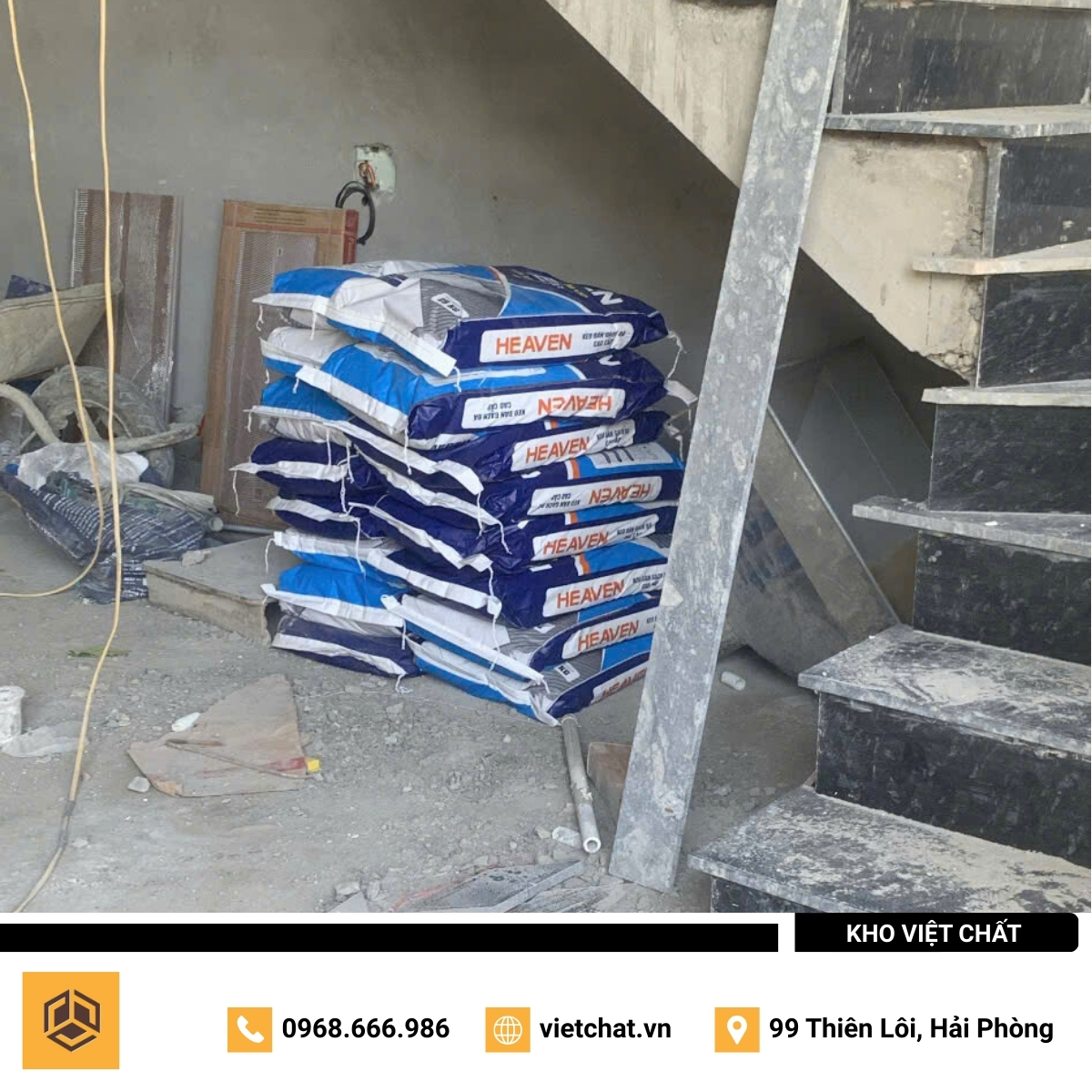đơn hàng keo dán gạch Heaven mà Kho Việt Chất đã giao