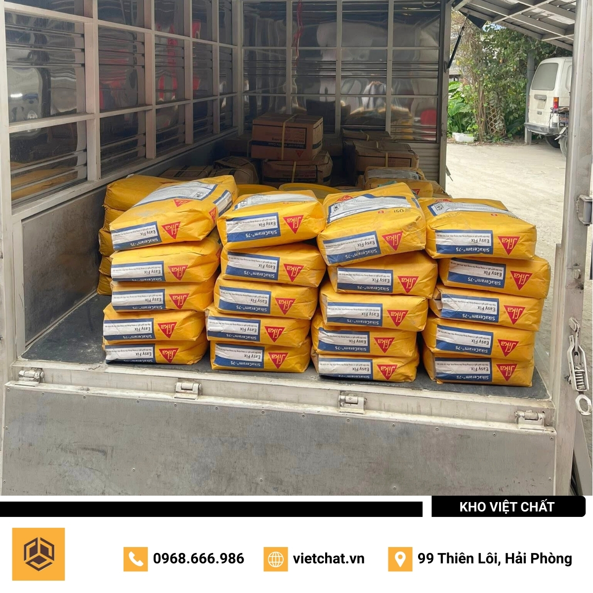 đơn hàng keo dán gạch SikaCeram 75 Easy Fix mà Kho Việt Chất đã giao