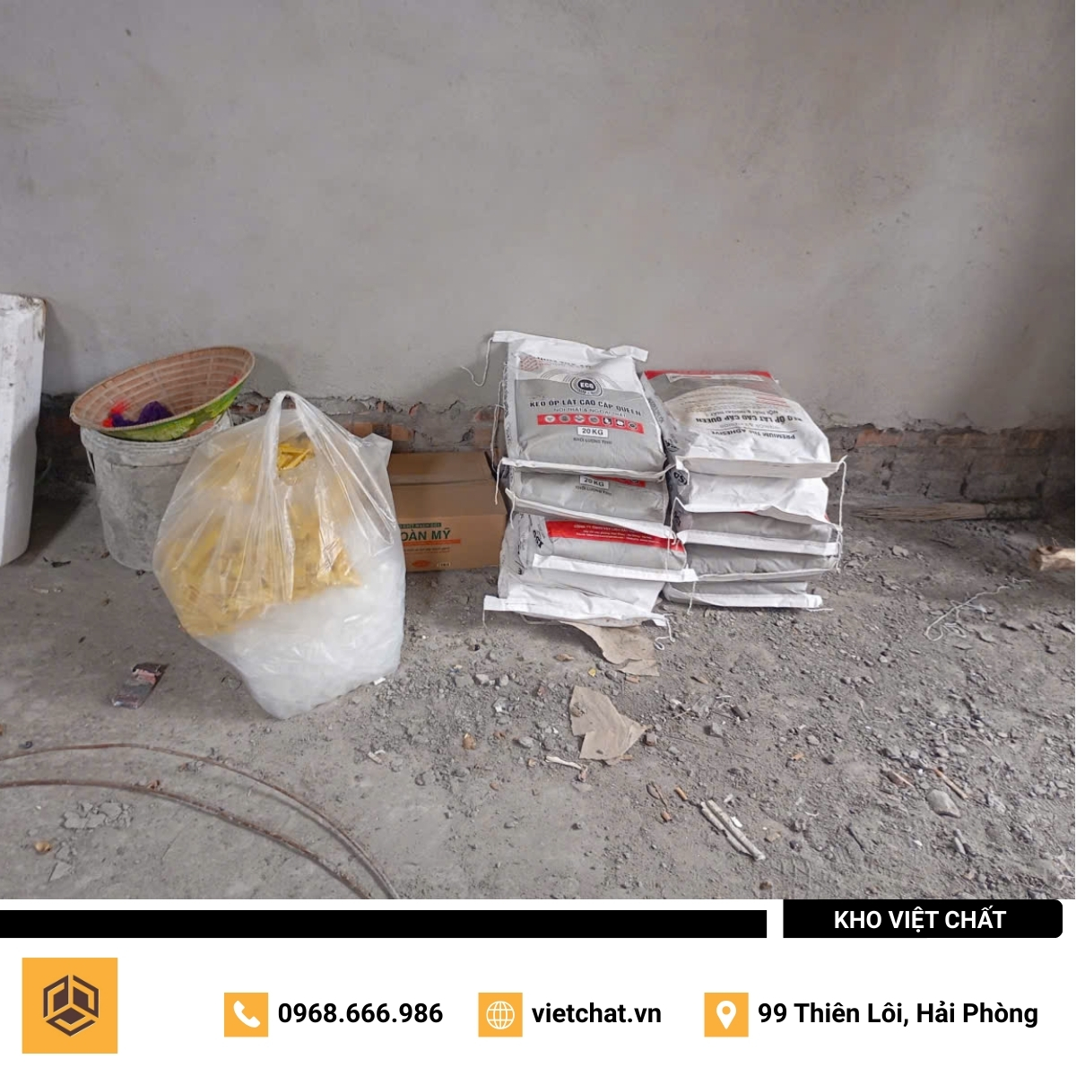 đơn hàng keo dán gạch Queen mà Kho Việt Chất đã giao