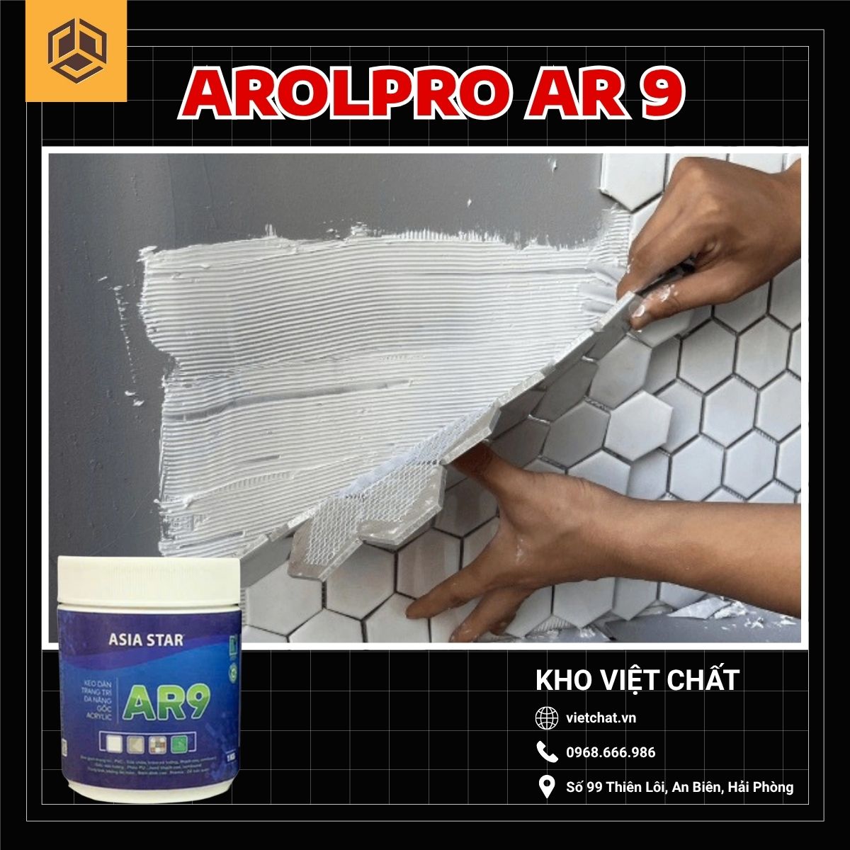 AROLPRO AR9 - Keo dán trang trí gốc nhựa Acrylic