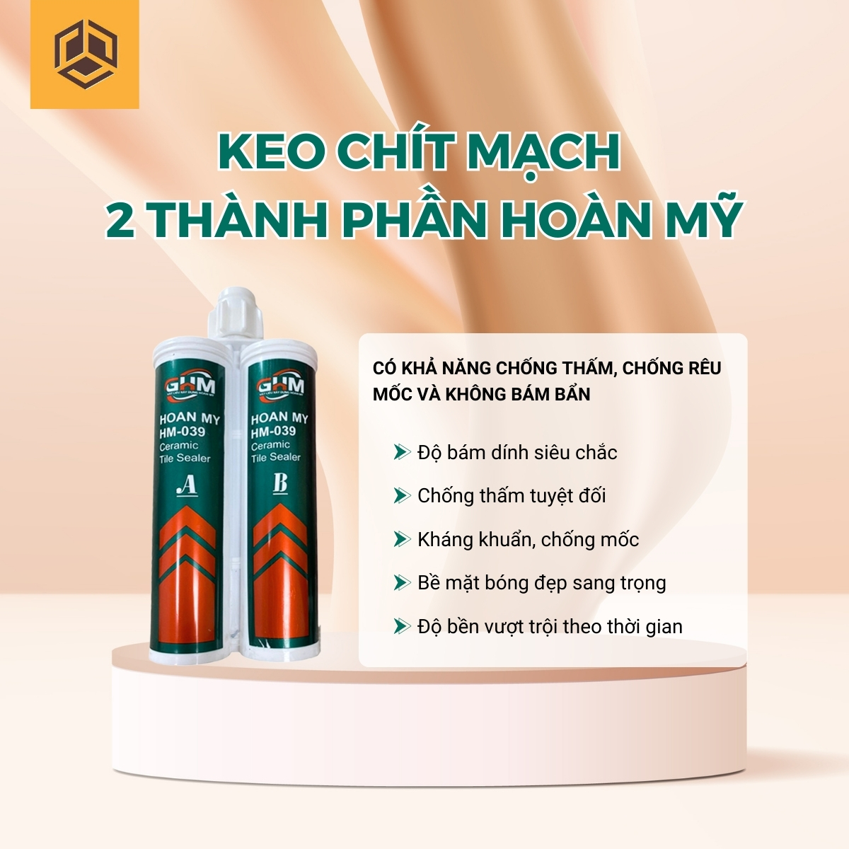 Keo chít mạch 2 thành phần Hoàn Mỹ