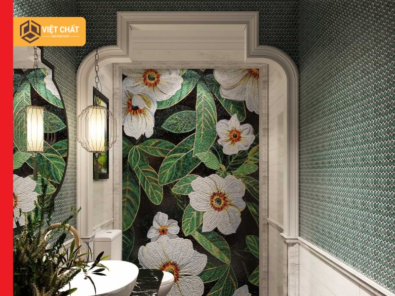 Độ dày keo dán gạch Sika cho gạch mosaic, gạch kính lấy sáng