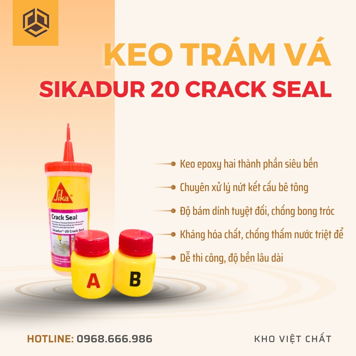 Keo trám vá Sikadur 20 Crack Seal